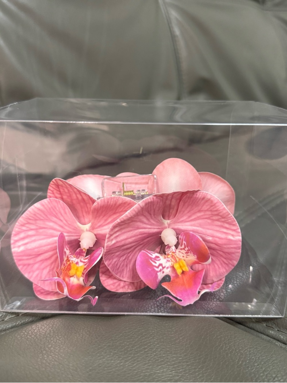 Handmade in Hawaii 🌺 Pink Orchid Floral Hair Clip